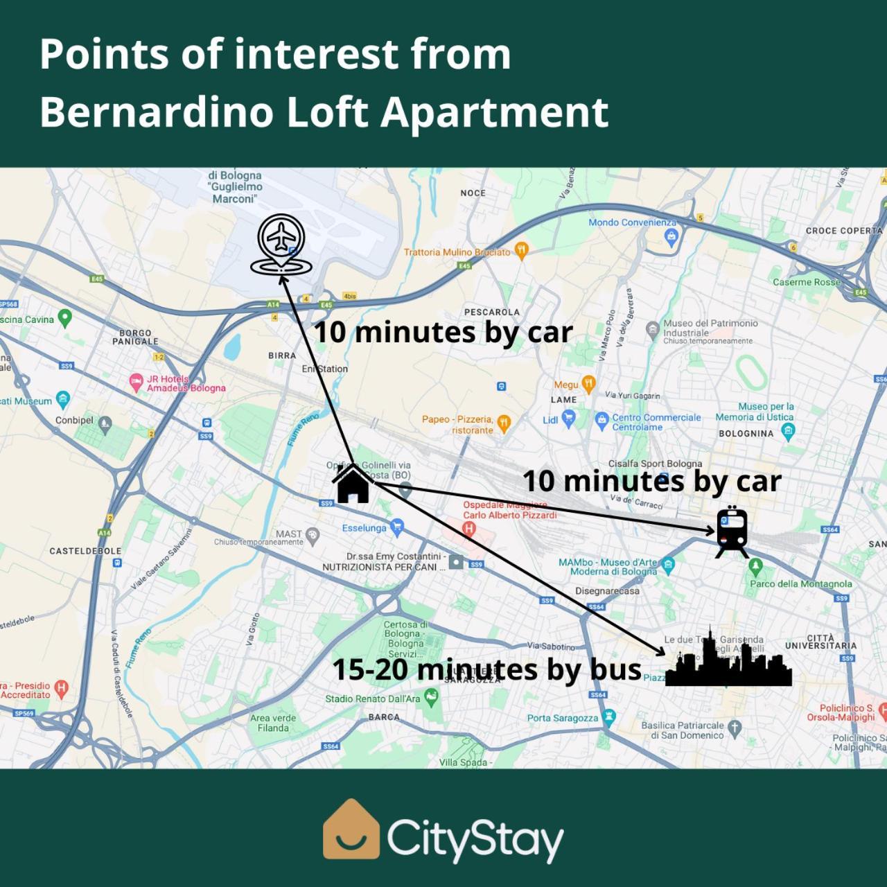 Apartamento Citystay I Bernardino Loft Bolonha