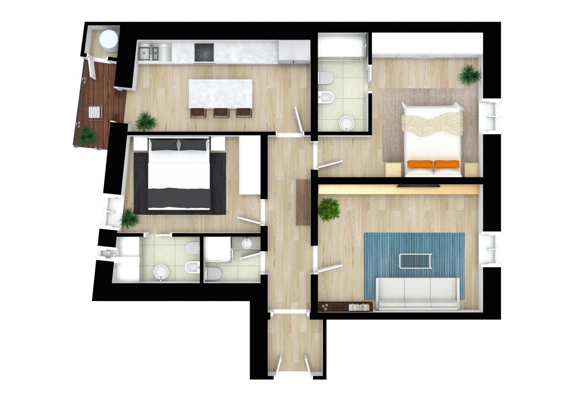 Train Station Deluxe 3 Bath Appartamento Bologna